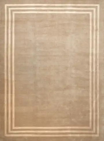 Ковёр Shape 18160 — бежевый и кремовый, с медальоном