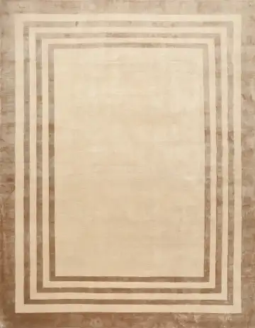 Ковёр Shape 18161 — бежевый и коричневый, с медальоном