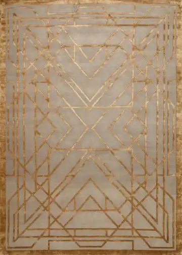 Ковёр Shape 18173 — жёлтый и кремовый, с медальоном