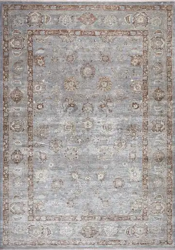 Ковёр Bliss 18223 — серый и коричневый, с медальоном