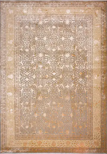 Ковёр Агра 18244 — кремовый и коричневый, растительный рисунок