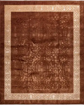 Ковёр Агра 18246 — коричневый и кремовый, винтажный рисунок
