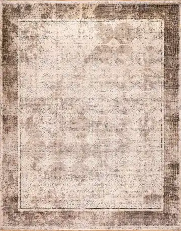 Ковёр Mosaic 18265 — кремовый и коричневый, геометрический рисунок