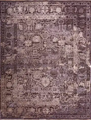 Ковёр Bliss 18268 — коричневый и бордовый, растительный рисунок