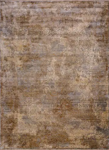 Ковёр Illusion 18270 — коричневый и золотистый, винтажный рисунок