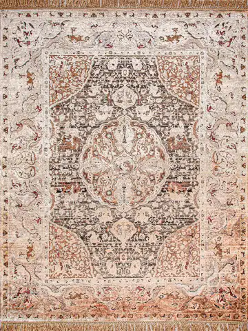 Ковёр Rug Star by J.Dahlmanns 18278 — терракотовый и кремовый, с медальоном