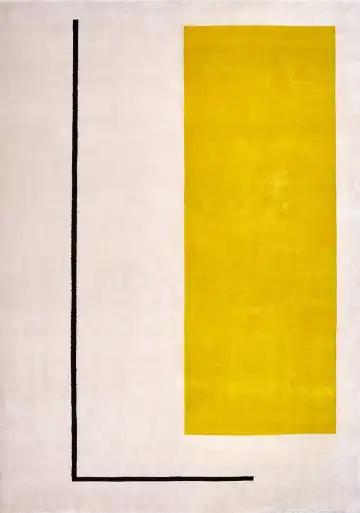 Ковёр Shape 18362 — кремовый и жёлтый, абстрактный рисунок