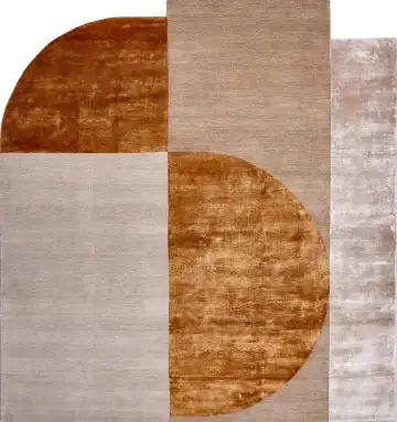 Ковёр Shape 18500 — коричневый и бежевый, абстрактный рисунок