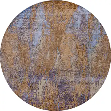 Ковёр Dazzle 18513 — золотистый и голубой, абстрактный рисунок