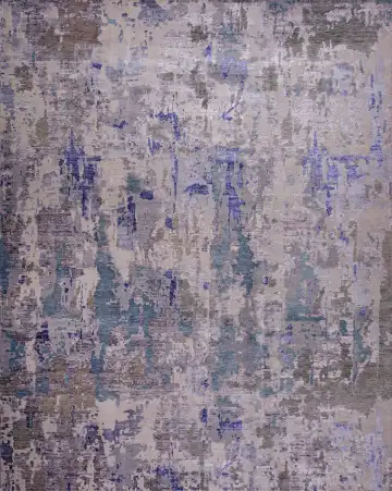 Ковёр Dazzle 18522 — серый и голубой, абстрактный рисунок