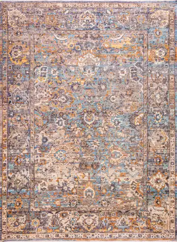 Ковёр Bliss 18530 — серый и коричневый, с медальоном