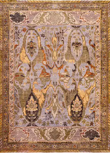 Ковёр Bidjar 18553 — коричневый и кремовый, восточный орнамент