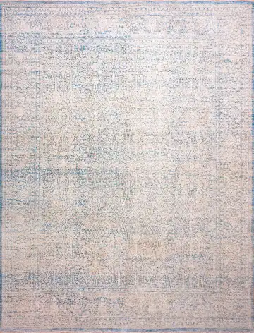 Ковёр Bliss 18555 — кремовый и голубой, винтажный рисунок