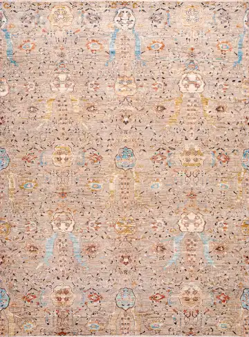 Ковёр Suzani 18556 — бежевый и коричневый, восточный орнамент