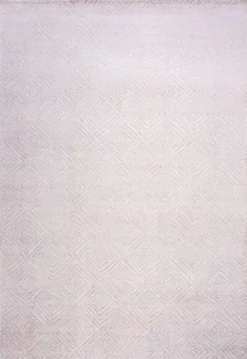 Ковёр Shape 18654 — бежевый и розовый, геометрический рисунок