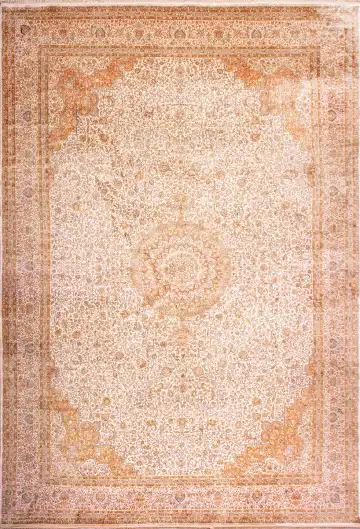 Ковёр Кашмир 18665 — кремовый и бежевый, растительный рисунок