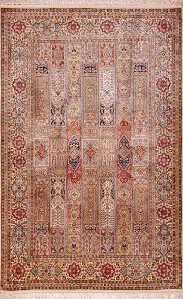 Ковёр Кашмир 18678 — красный и коричневый, восточный орнамент