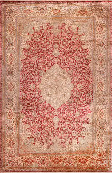 Ковёр Кашмир 18691 — красный и кремовый, с медальоном