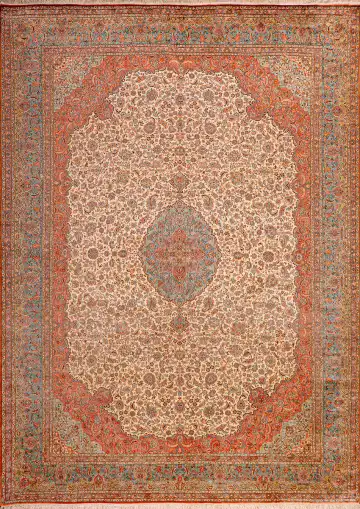 Ковёр Кашмир 18706 — красный и кремовый, с медальоном