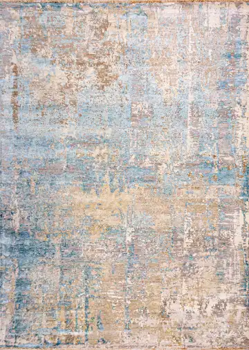 Ковёр Dazzle 18743 — голубой и коричневый, абстрактный рисунок