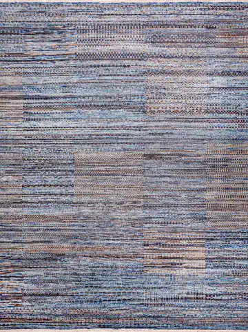 Ковёр Dazzle 18746 — синий и коричневый, в полоску