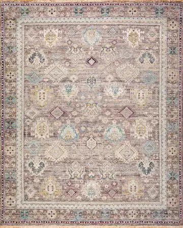 Ковёр Bliss 18751 — кремовый и коричневый, растительный рисунок