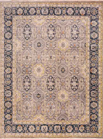 Ковёр Агра 18770 — бежевый и коричневый, с медальоном