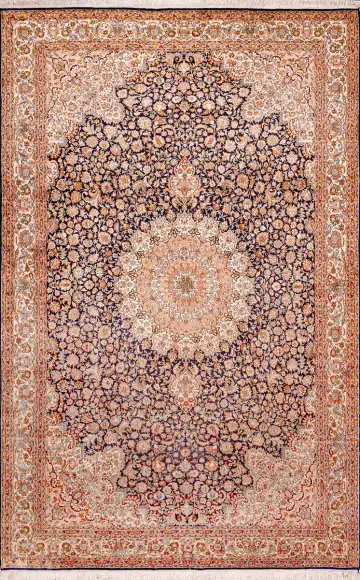 Ковёр Кашмир 18810 — коричневый и кремовый, с медальоном
