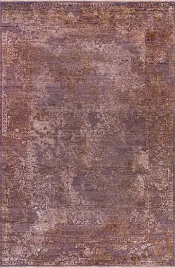Ковёр Illusion 18861 — фиолетовый и коричневый, винтажный рисунок