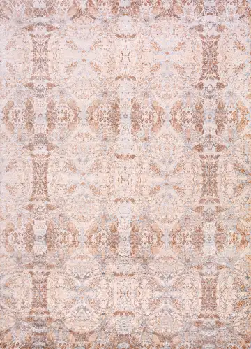 Ковёр Bliss 18871 — кремовый и коричневый, растительный рисунок
