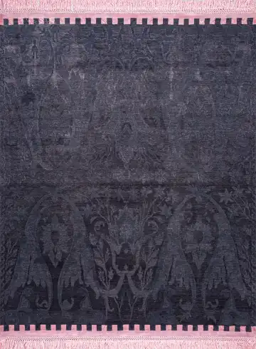 Ковёр Rug Star by J.Dahlmanns 19074 — чёрный и розовый, восточный орнамент