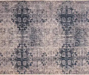 Ковёр Dazzle 19113 — синий и кремовый, с медальоном