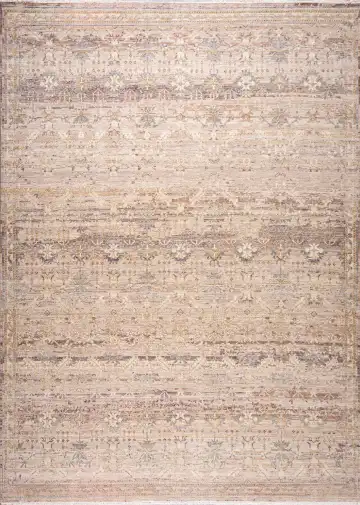 Ковёр Vintage 19246 — бежевый и серый, в полоску