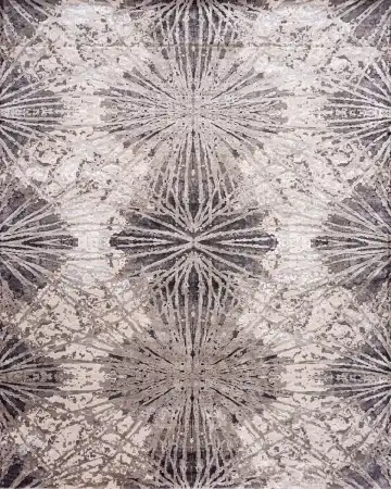 Ковёр Dazzle 19373 — кремовый и чёрный, геометрический рисунок