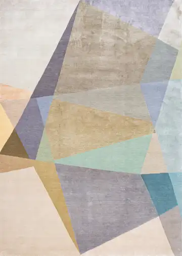 Ковёр Rug Star by J.Dahlmanns 19511 — жёлтый и фиолетовый, абстрактный рисунок