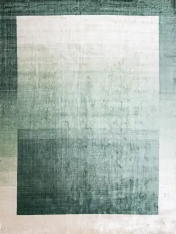 Ковёр Mono 19834 — зелёный и белый, геометрический рисунок