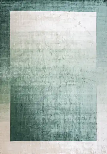 Ковёр Mono 19843 — зелёный и белый, винтажный рисунок