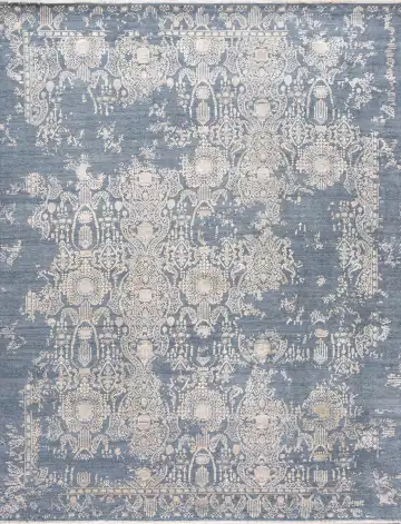 Ковёр Pearl 20070 — синий и голубой, восточный орнамент