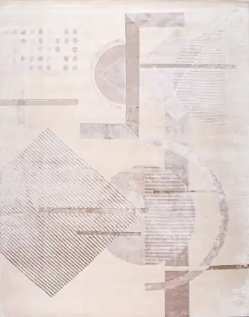 Ковёр Shape 20089 — бежевый и серый, абстрактный рисунок