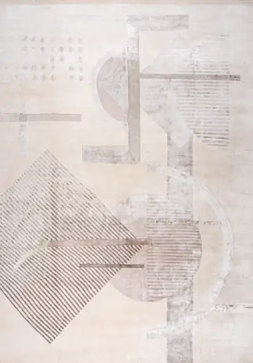 Ковёр Shape 20090 — бежевый и серый, абстрактный рисунок