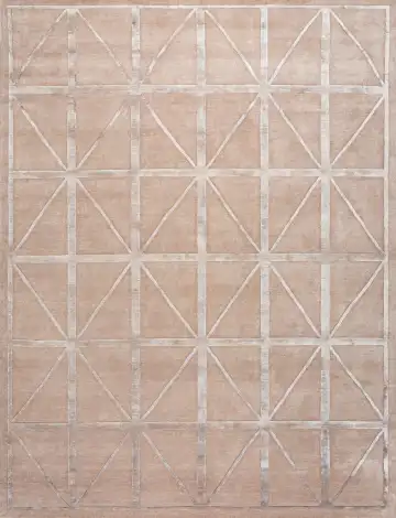 Ковёр Shape 20110 — коричневый и белый, геометрический рисунок