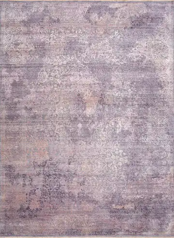 Ковёр Illusion 20536 — фиолетовый и серый, винтажный рисунок
