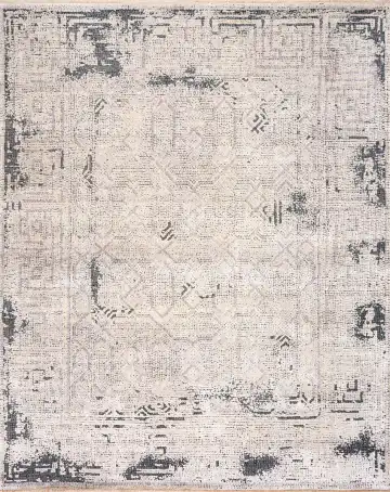 Ковёр Mosaic 20543 — кремовый и серый, геометрический рисунок