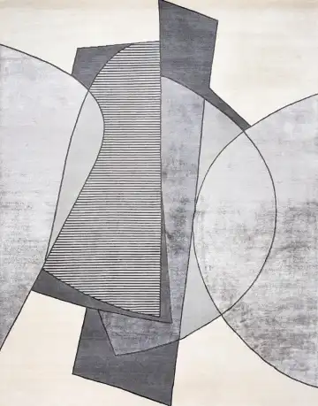 Ковёр Shape 20601 — кремовый и серый, абстрактный рисунок