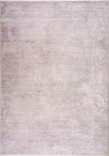 Ковёр Illusion 20622 — фиолетовый и кремовый, винтажный рисунок