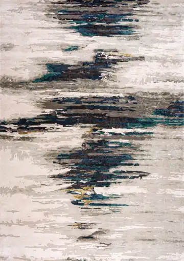 Ковёр Shine 20780 — бежевый и синий, абстрактный рисунок