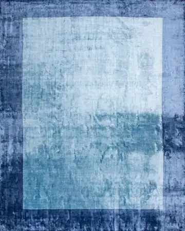 Ковёр Mono 20935 — синий и голубой, с медальоном