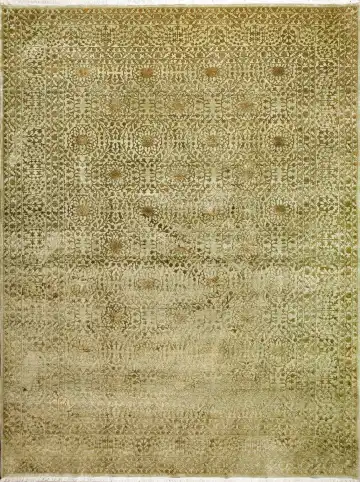 Ковёр Агра 2193 — жёлтый и кремовый, растительный рисунок