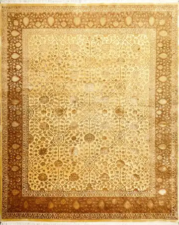 Ковёр Агра 2195 — коричневый и кремовый, растительный рисунок