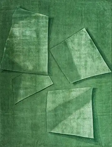 Ковёр Cc-tapis 21246 — зелёный, геометрический рисунок